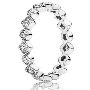 Pandora Round and Square Ring